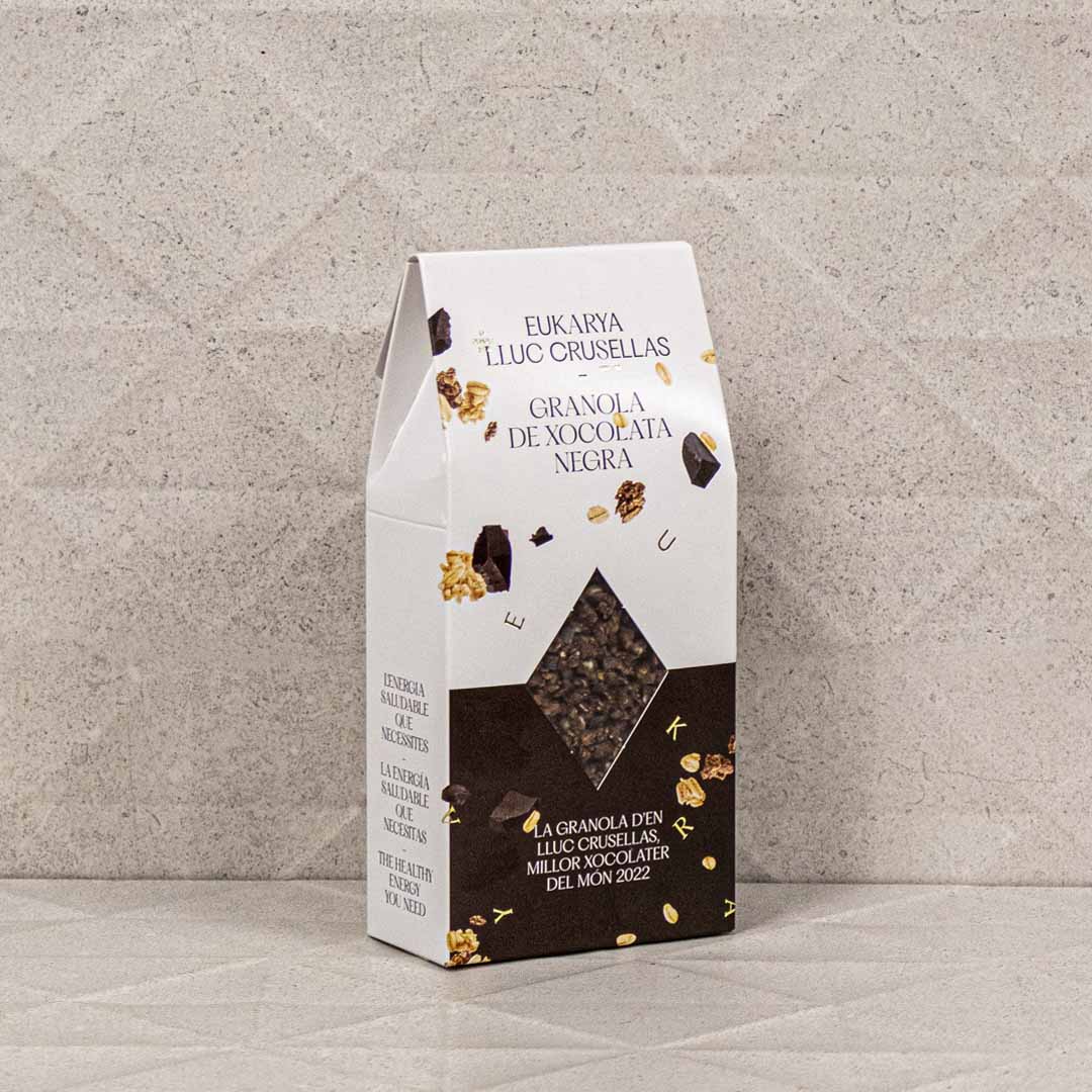 Granola de xocolata negra Eukarya, la xocolata d'en Lluc Crusellas