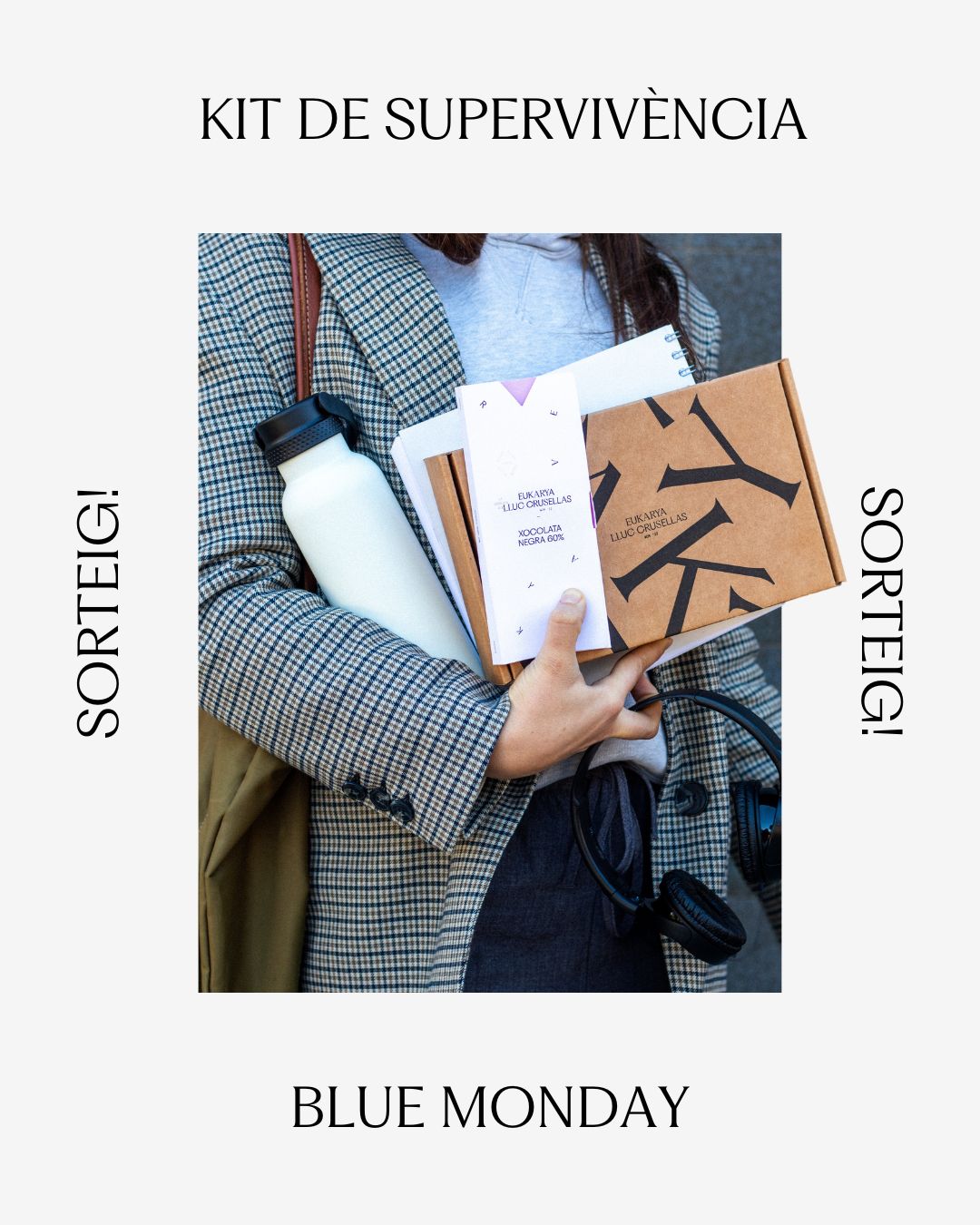 kit de supervivència amb productes Eukarya per superar el Blue Monday