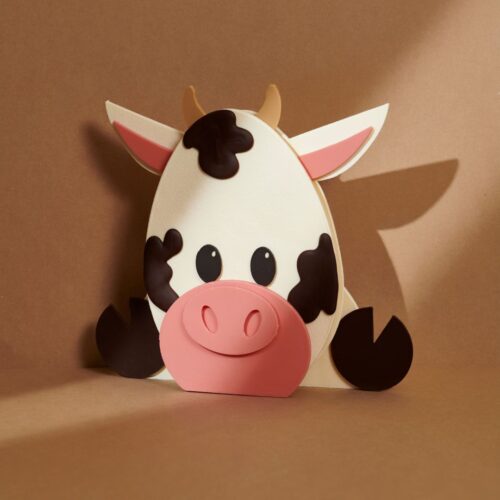 Mona en forma de vaca de xocolata. Elaborada per Lluc Crusellas.